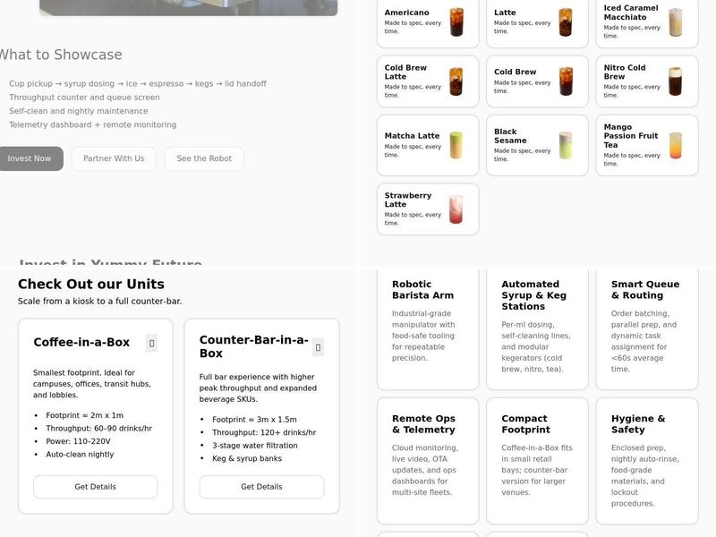 Yummy Future Menu