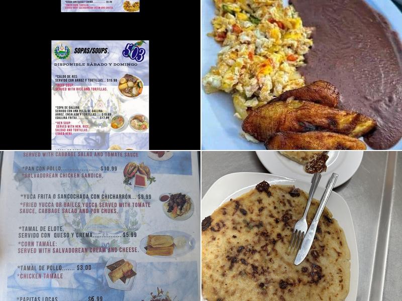 Pupuseria y Antojitos El Pulgarcito. Menu