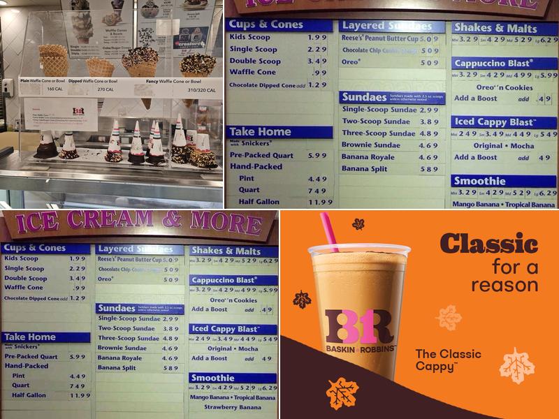 Baskin-Robbins Menu