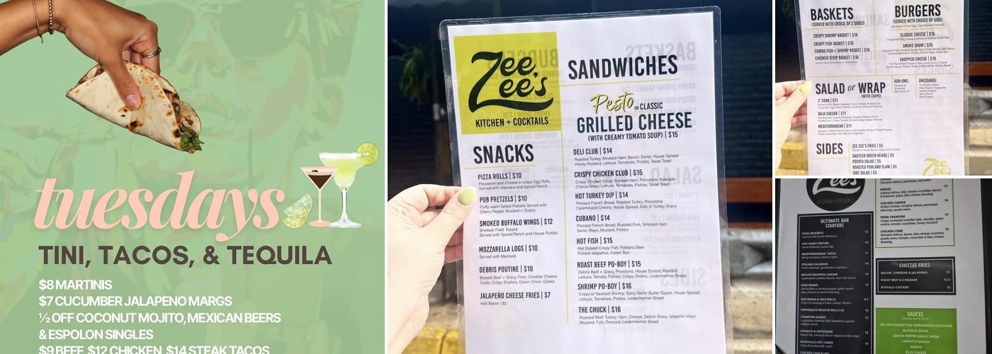Zee Zees Menu