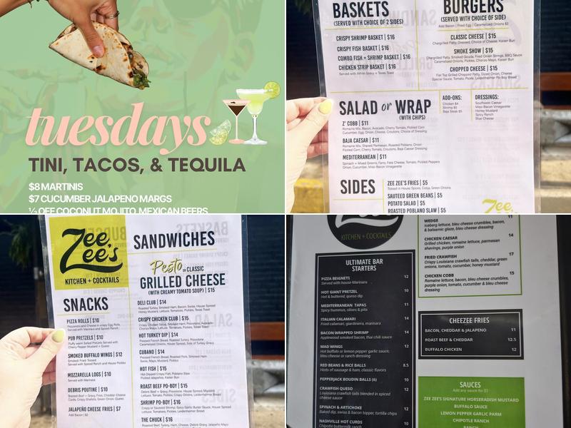 Zee Zees Menu