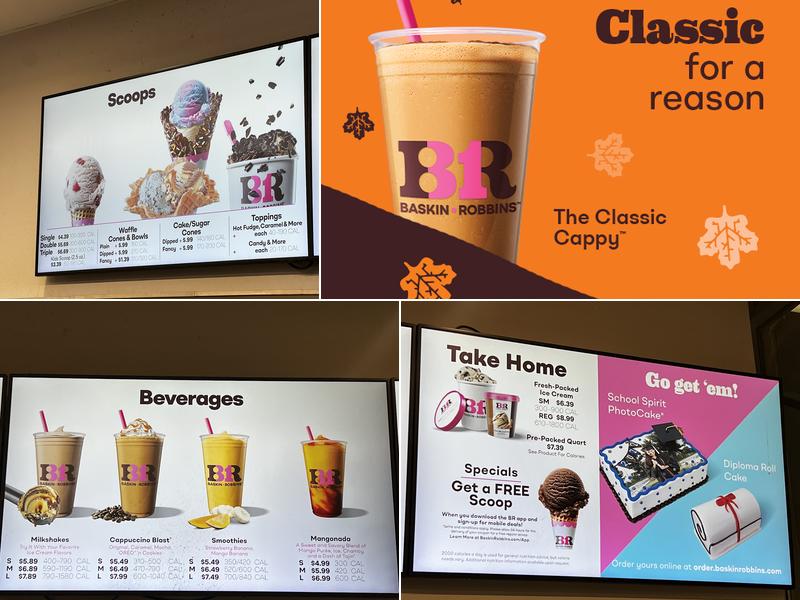 Baskin-Robbins Menu