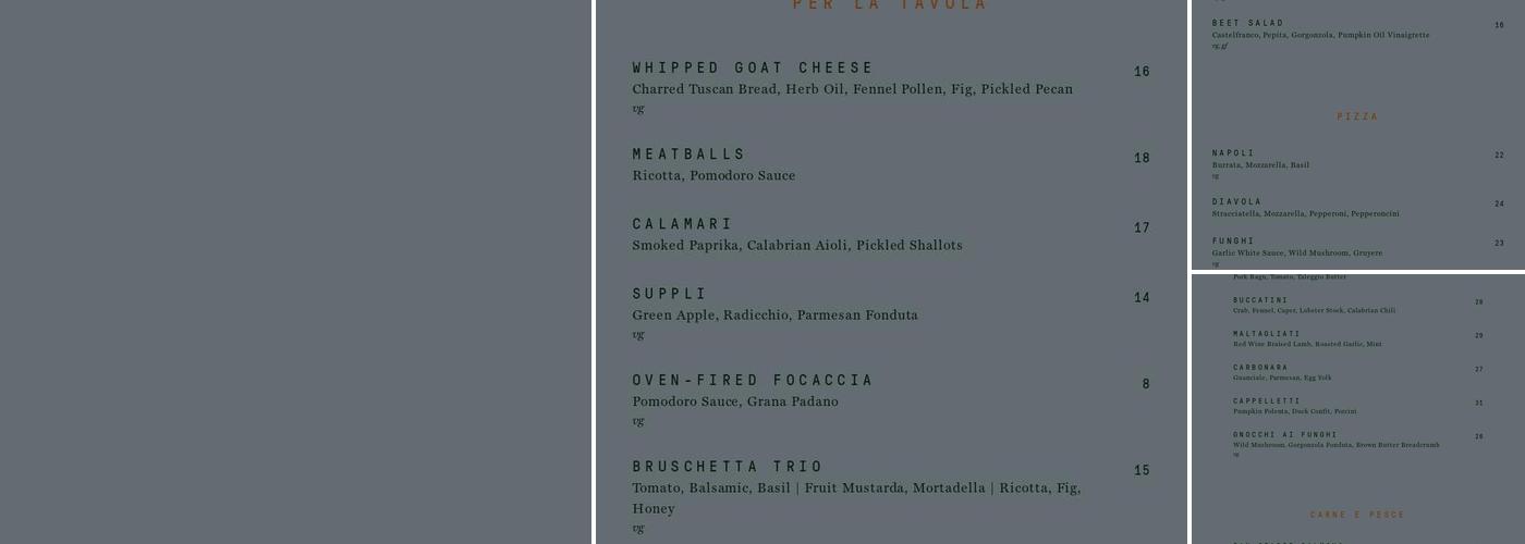 Giulia Menu