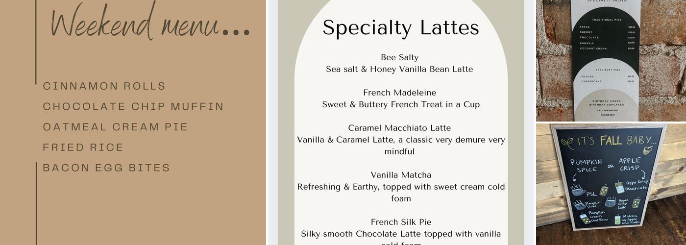 Rooted Coffee Menu