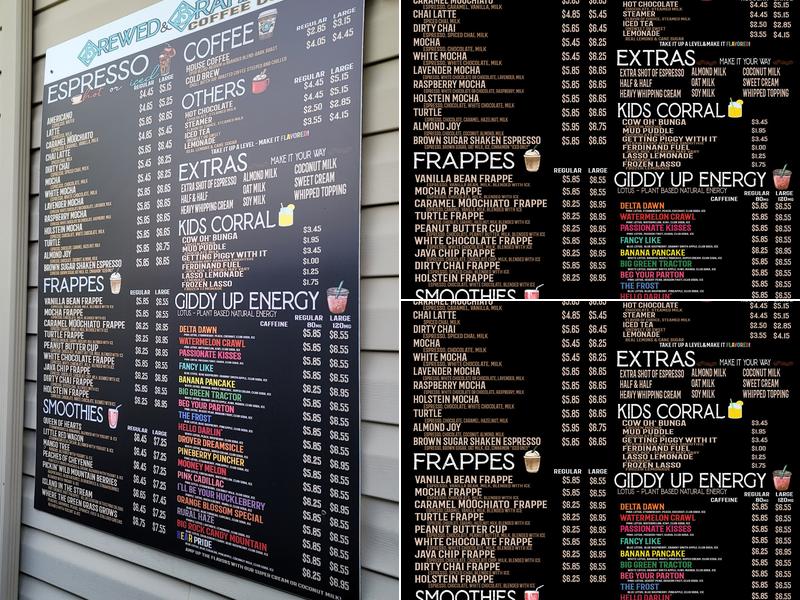 Brewed & Branded Coffee Co. Menu