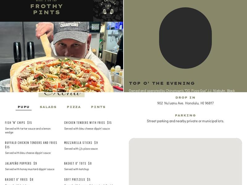 Black Shamrock Tavern Menu