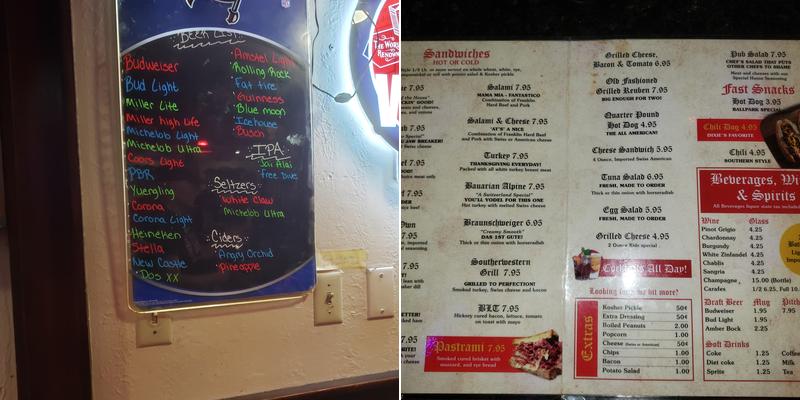 Tapper Pub Menu