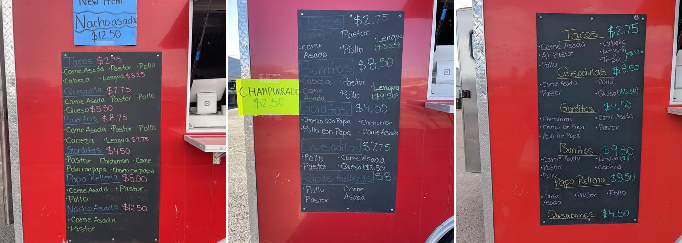 Taqueria Calvillo Menu