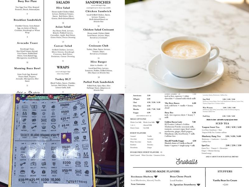 THE HIVE MARKET Menu