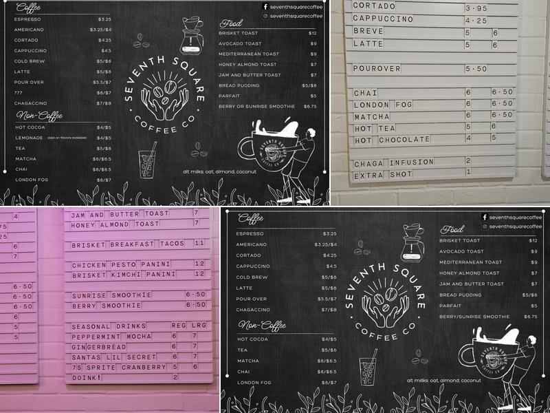 Seventh Square Coffee Menu