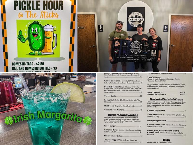 The Sticks Bar and Grill Menu