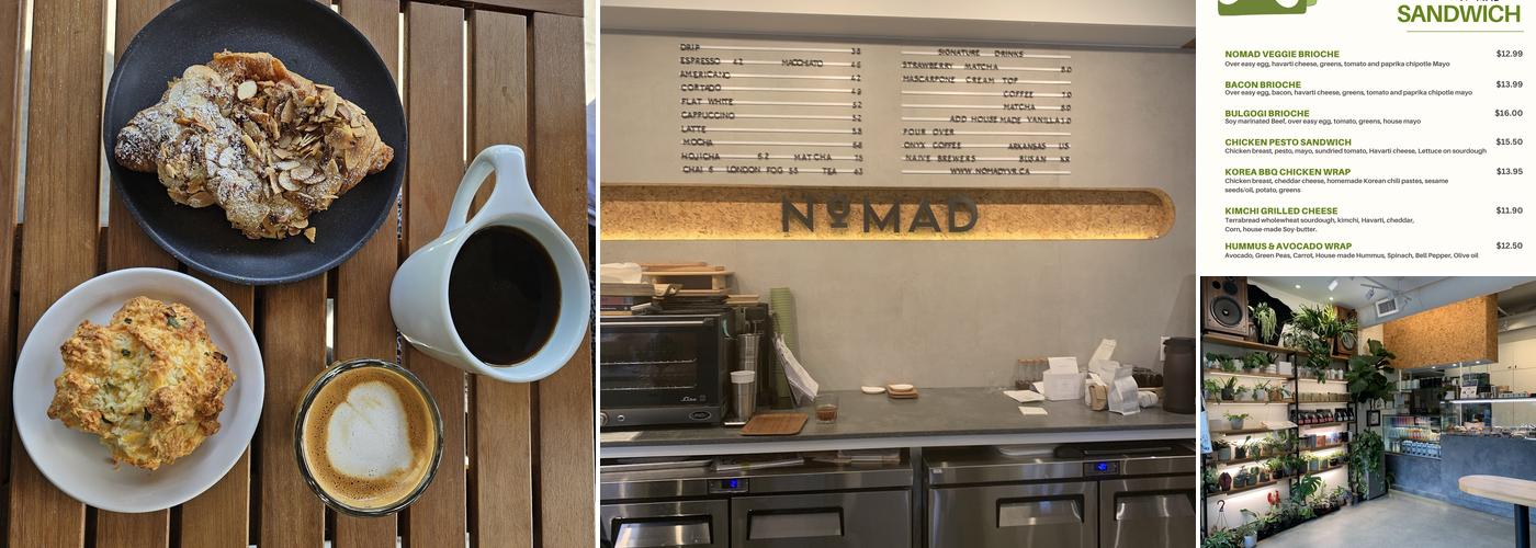NOMAD Coffee & Bakery Menu