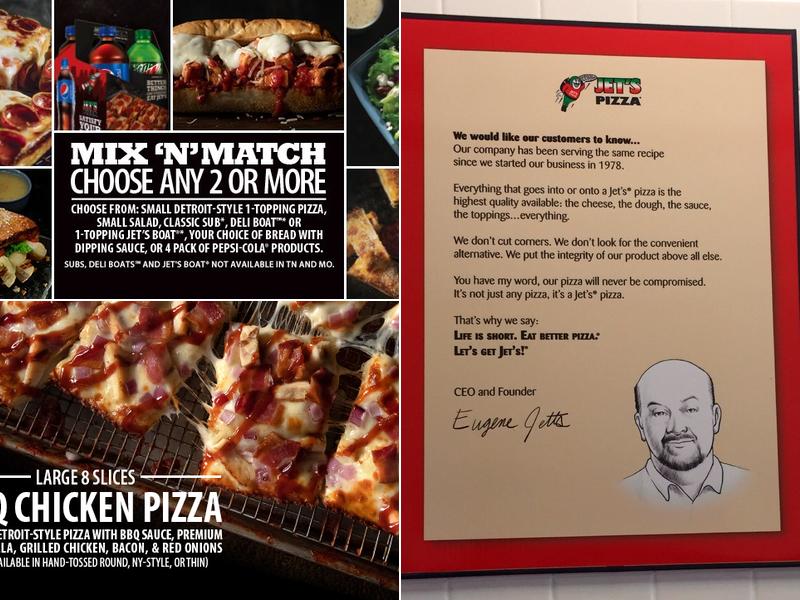 Jet's Pizza Menu