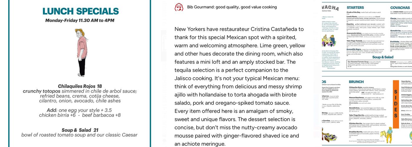 Covacha Menu