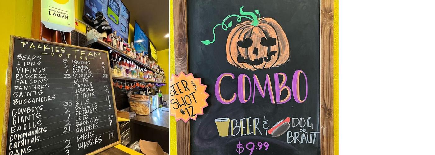 The Full Package (Packie's) Menu