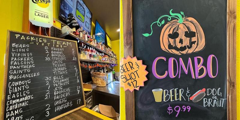 The Full Package (Packie's) Menu