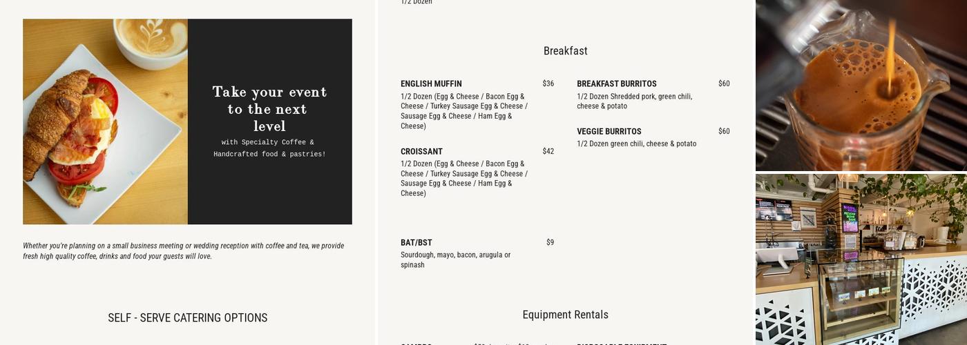 Cherry Bean Coffee Broadway Menu