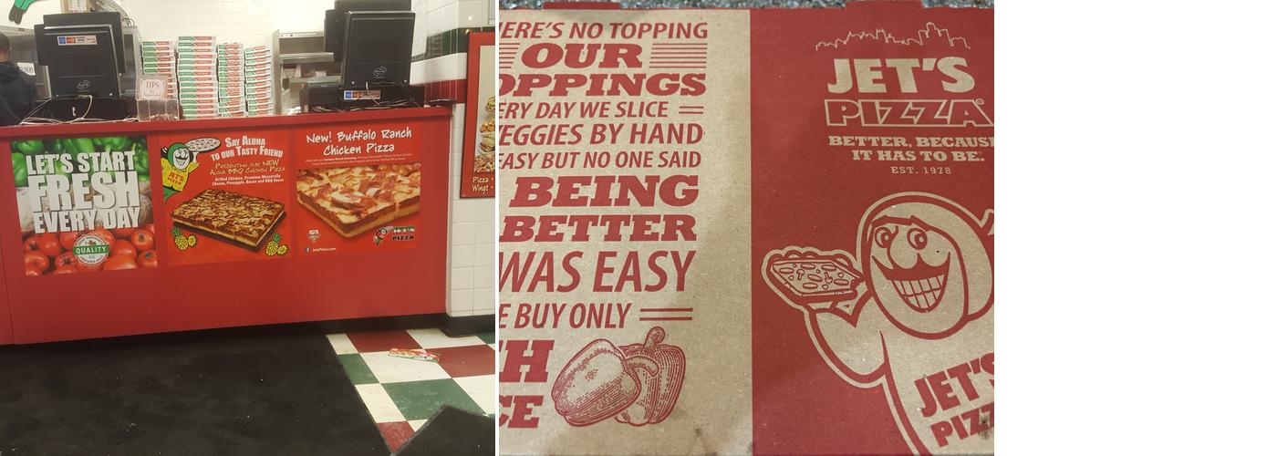Jet's Pizza Menu