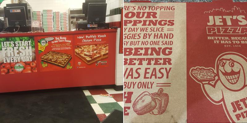 Jet's Pizza Menu