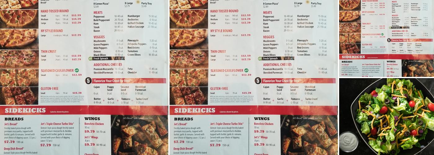 Jet's Pizza Menu