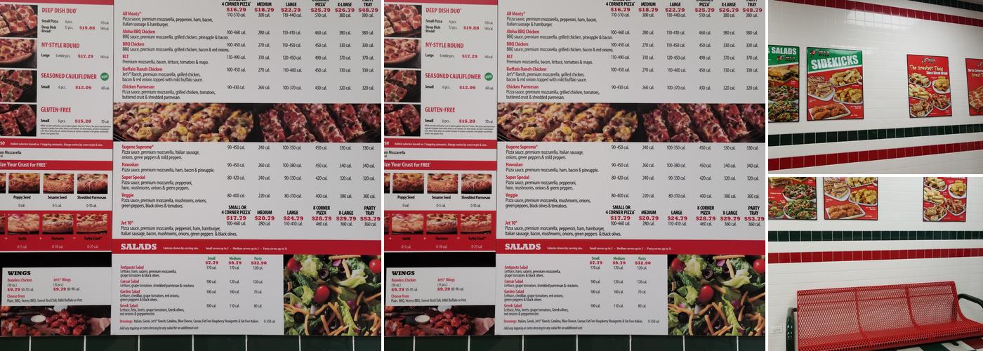 Jet's Pizza Menu