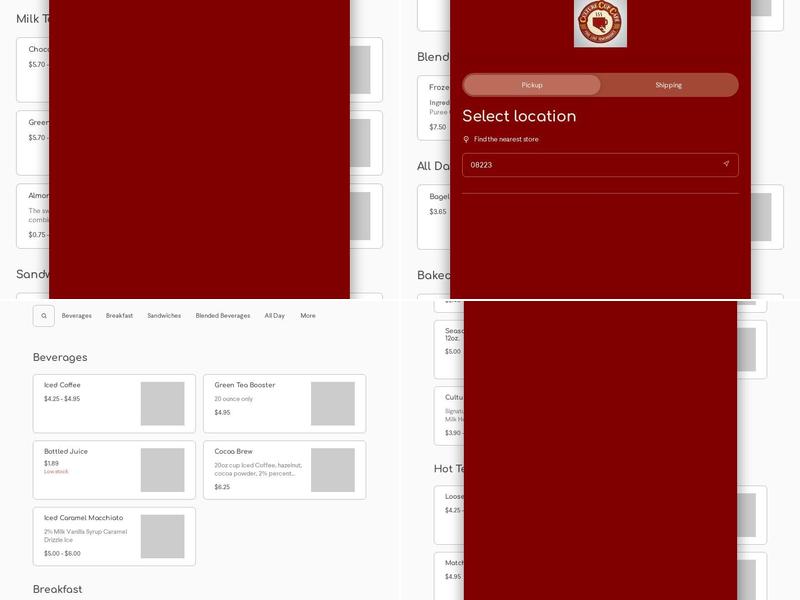 Culture Cup Cafe Menu