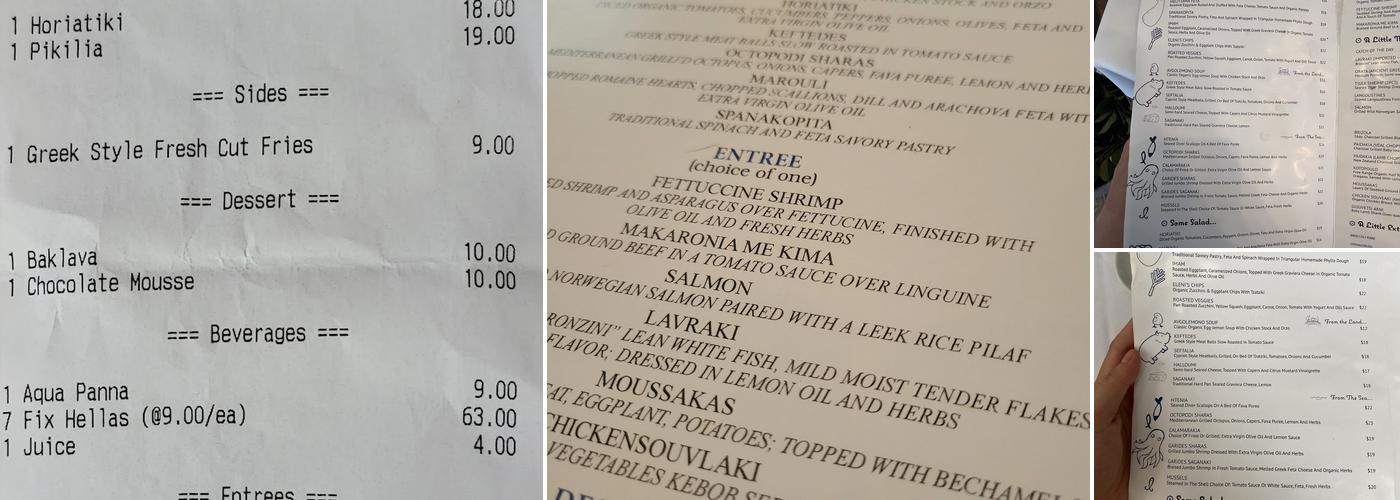 Eleni’s Menu
