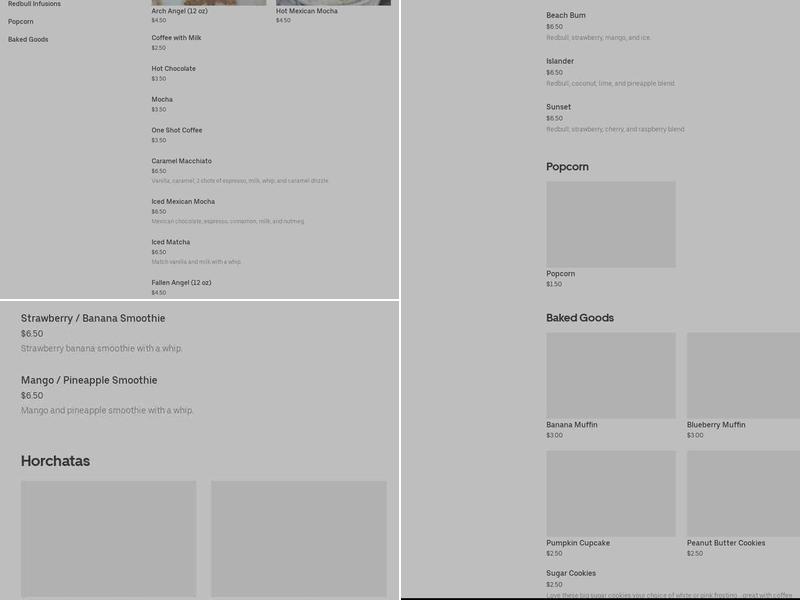 Angels Expressions Menu