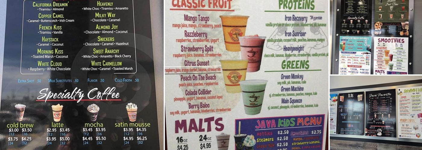 Java Espress Menu