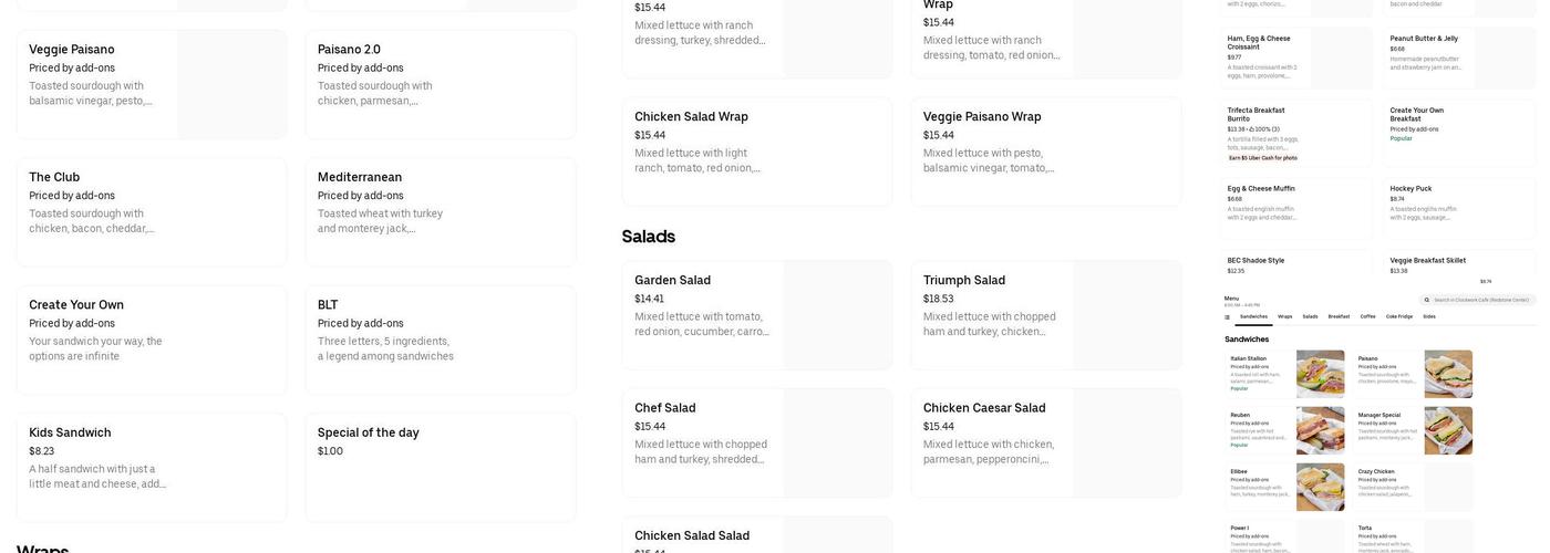 Clockwork Cafe - Kimball Junction Menu