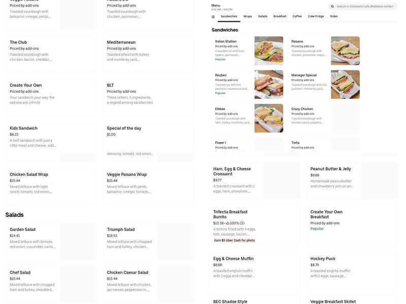 Clockwork Cafe - Kimball Junction Menu