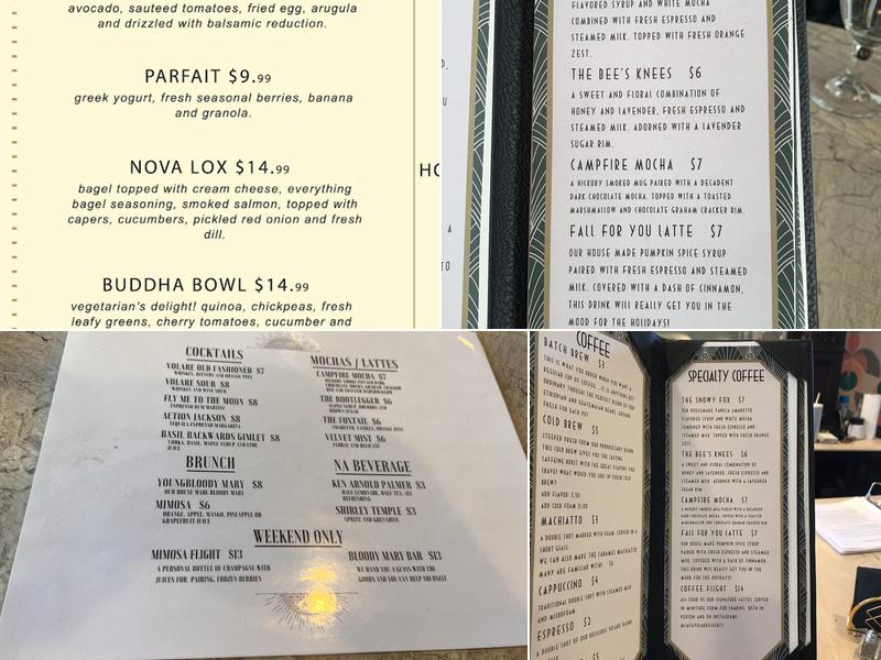 Cafe Volare Menu
