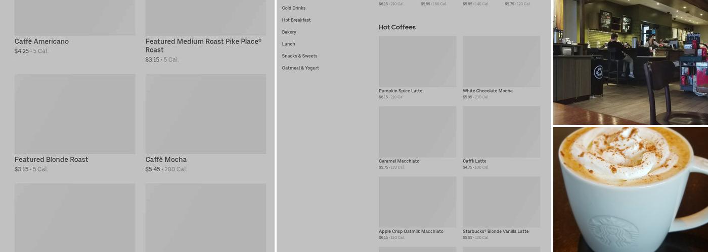 Starbucks Menu