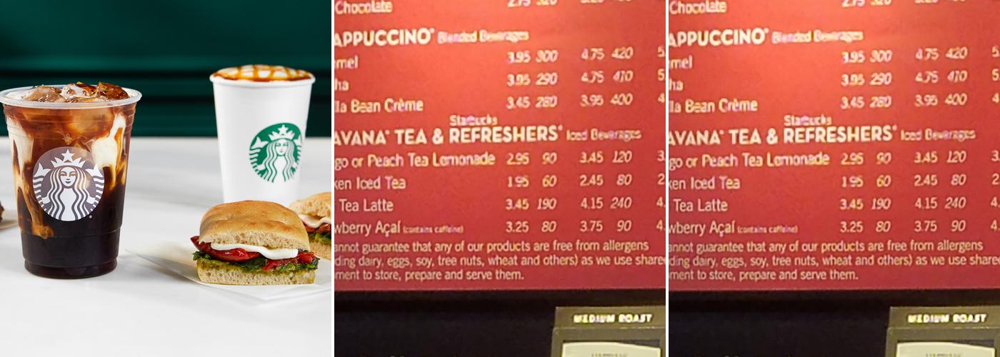 Starbucks Menu