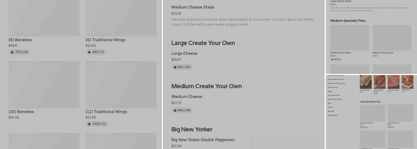 Pizza Hut Menu