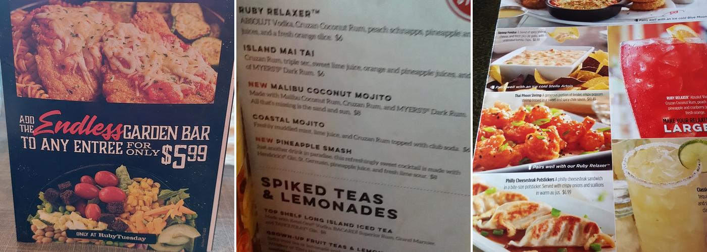 Ruby Tuesday Menu