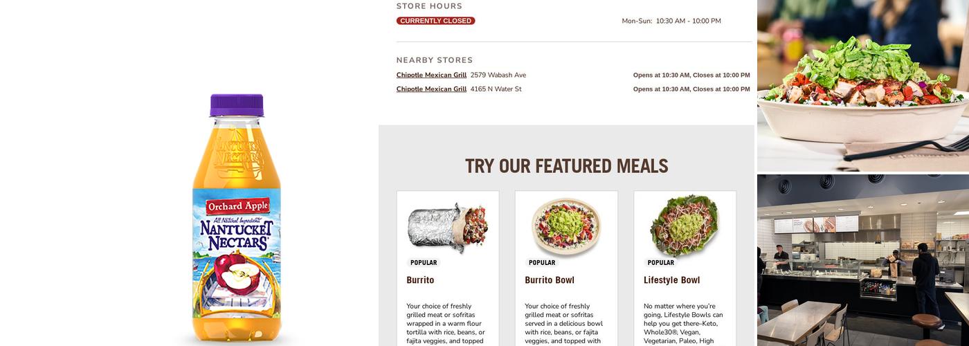Chipotle Mexican Grill Menu