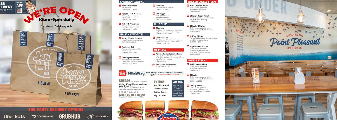 Jersey Mike's Subs Menu