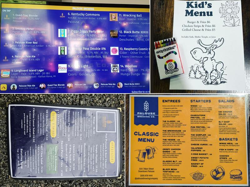 Palouse Brewing Company Menu