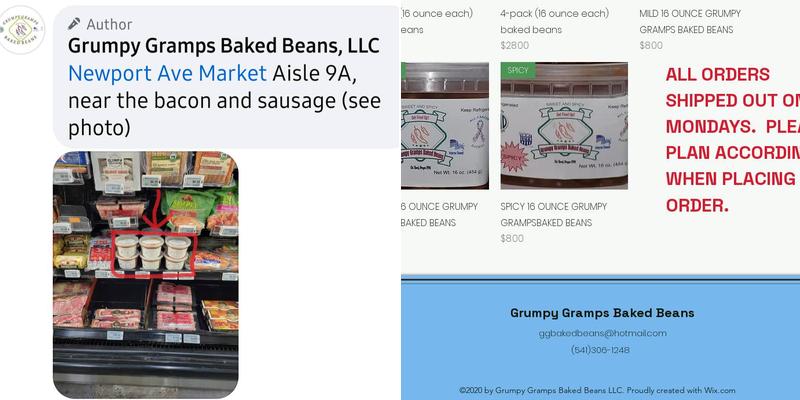 Grumpy Gramps Baked Beans Menu