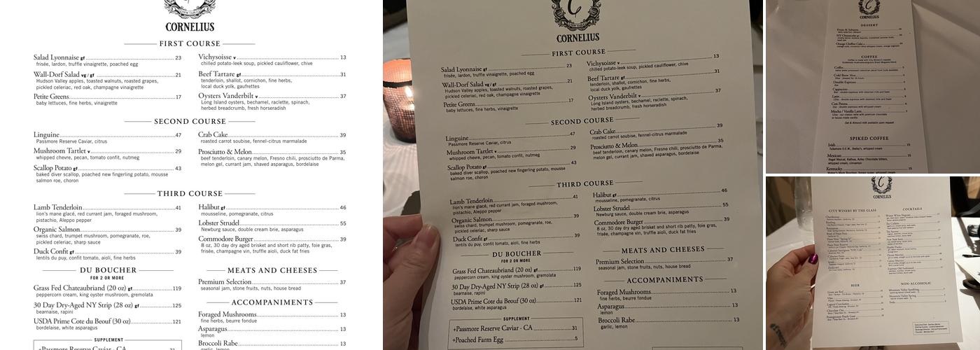 Cornelius Menu