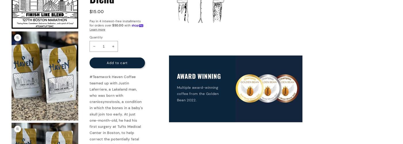 Haven Coffee Roasters Menu