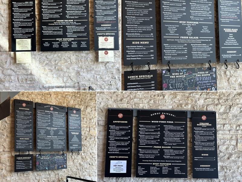 BarbaCelli's Menu