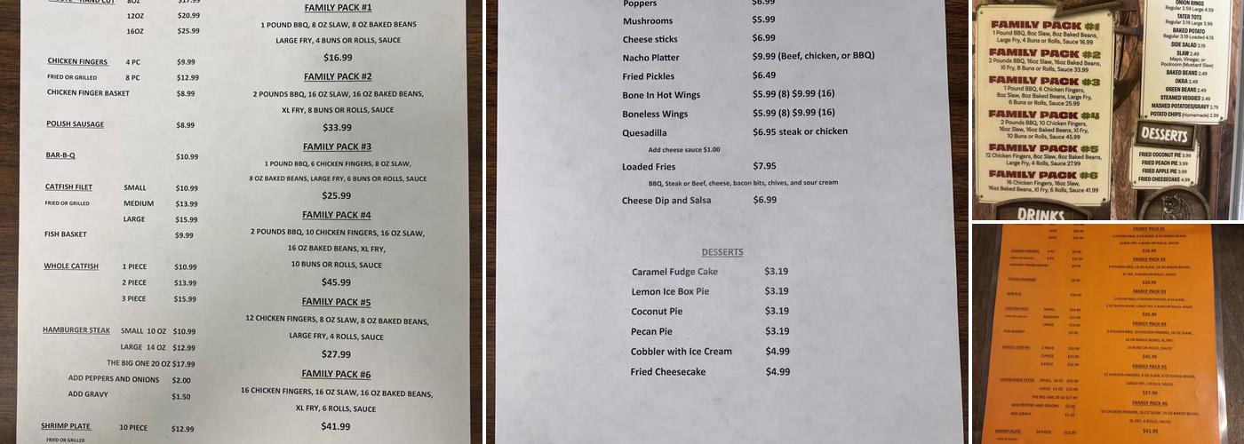 Backwoods Grill Menu