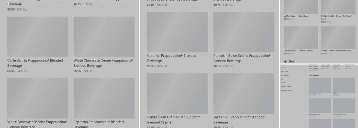 Starbucks Menu