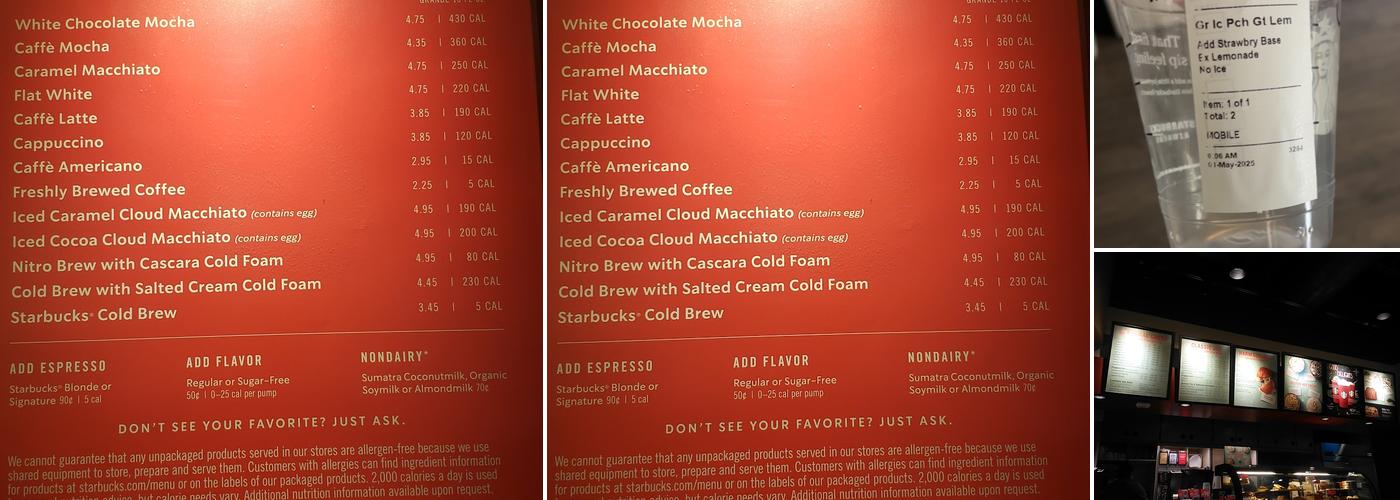 Starbucks Menu