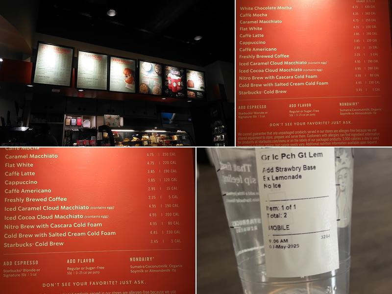 Starbucks Menu