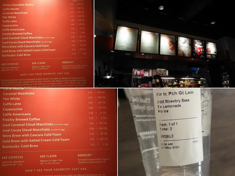 Starbucks Menu