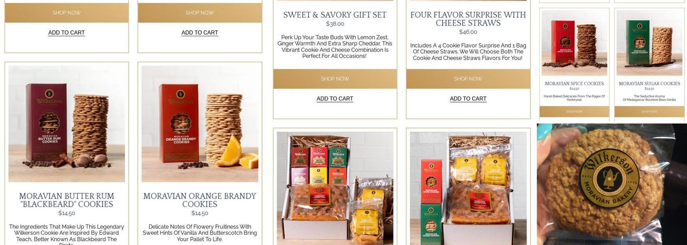 Wilkerson Moravian Bakery Menu