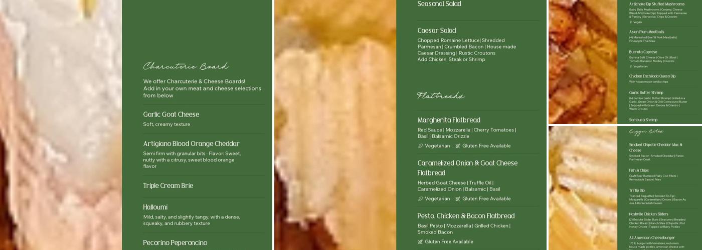 The Vine El Dorado Hills Menu